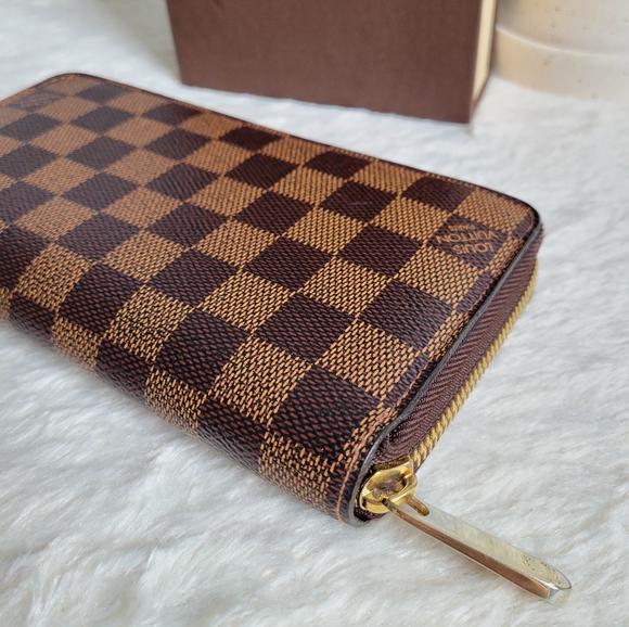 💕Authentic LOUIS VUITTON Zippy Wallet Damier Ebene - Picture 15 of 16